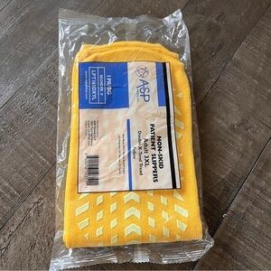ASP Medical Yellow Non-Skid Patient Slippers Adults 3XL   Double X-Tend Thread
